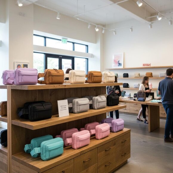 Essential+ Off White Fanny Pack w/70" Strap - Plus Size & Double Compartment - Picture 2 of 9